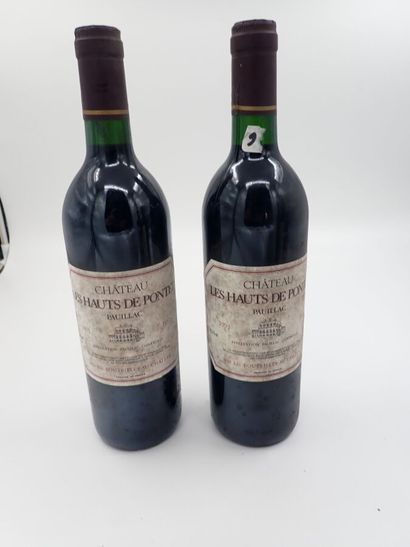 null PAUILLAC, Les hauts de Pontet, 1991 (2-bouteilles), HAUT MEDOC CRU BOURGEOIS,...