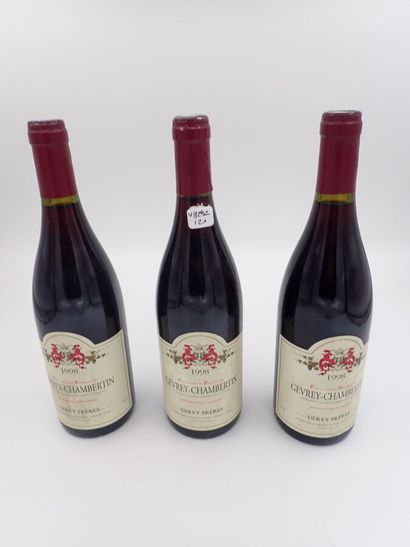 null GEVREY-CHAMBERTIN, Pinot noir de bourgogne domaine Derey Frères 1998 (3-bou...