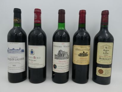 null LOT BORDEAUX cinq bouteilles : - Château Tronquoy-Lalande Saint-Estèphe 1995...