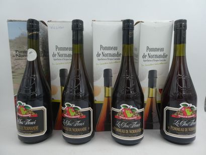 null LOT 4 bouteilles de Pommeau de Normandie le Clos Fleuri