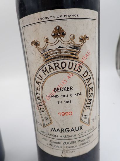 null SAINT EMILION GRAND CRU, château Pomone, 1990 (2-bouteilles) MARGAUX GRAND CRU...