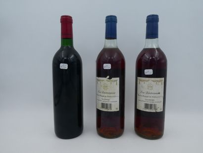 null LOTde 3 blles comprenant :

- 2 Blles BARON PHILIPPE Sauternes 1986 - 1 Blle...