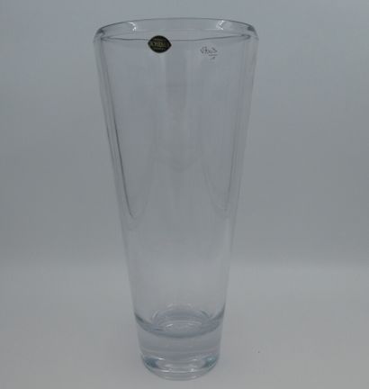 null BOHEMIA, grand et haut vase en cristal, hauteur 35 cm