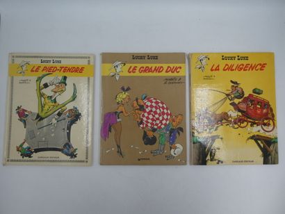 null [BANDE DESSINEES] MORRIS (1923 - 2001). Lot de 15 albums Lucky Luke dont 9 cartonnés,...