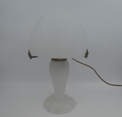 null Lampe champignon en verre translucide, hauteur 43 cm