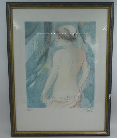 null VALADIE Jean-Baptiste (né en 1933), " Jeune femme nue de dos", Lithographie...