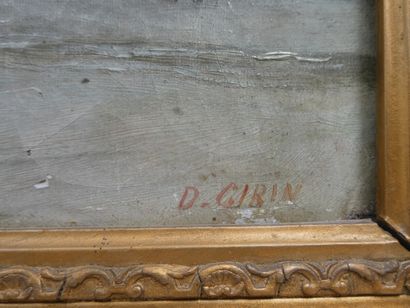 null GIRIN David (1848-1917), "Scène militaire", huile sur toile signée en bas à...