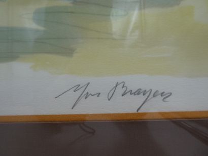 null BRAYER Yves (1907-1990), "Paysage de Provence", lithographie signée en bas à...