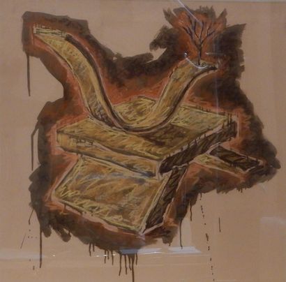 null SCALI Vincent (né en 1956), "Composition", pastel sur papier, signé et daté...