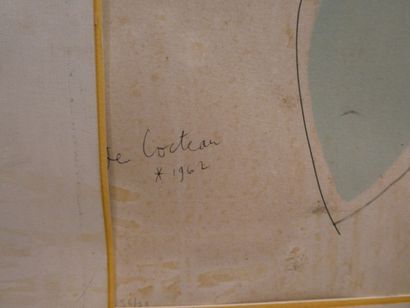 null MORETTI et Jean COCTEAU "Visage" Gravure signée, justifiée en bas à gauche 56/79...