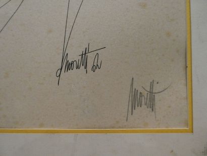 null MORETTI et Jean COCTEAU "Visage" Gravure signée, justifiée en bas à gauche 56/79...