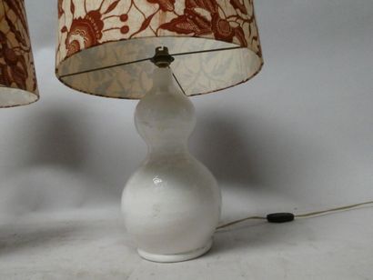 null LE GAND HERBÈ (céramistes à Paris milieu du 20ème siècle), une paire de lampes...