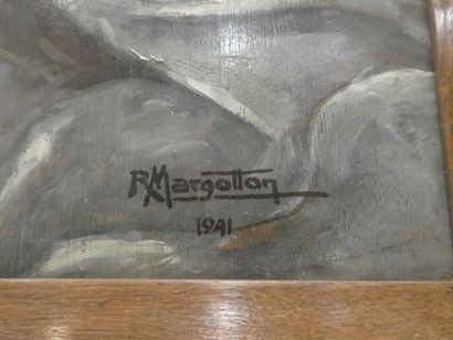 null MARGOTTON René (1915-2009), "Nature morte", huile sur panneau signée et datée...