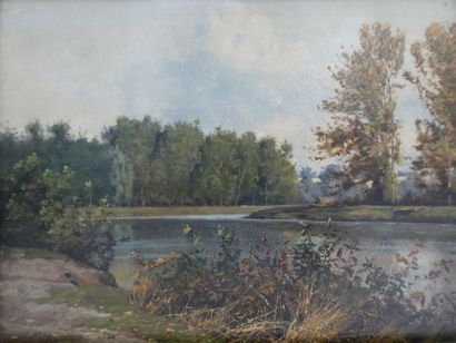 null BAIRD William Baptiste (1847-1917), " Nogent sur Marne ", huile sur panneau...