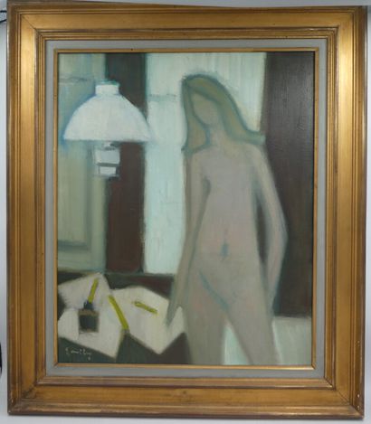 null SAVITRY Émile (1903-1967), "Nu devant la table"Huile sur toile signée en bas...