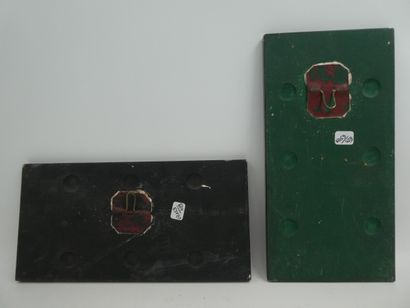 null DODIK (Dodik Jégou dit, Né en 1934), paire de plaques en céramique signée à...