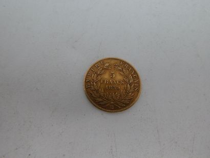 null Une pièce de 5 francs en or 1859, 1.60 gr