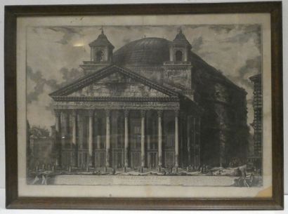 null PIRANESI Giambattista (1720-1778) d'après, "Veduta del Pantheon d Agrippa oggi...