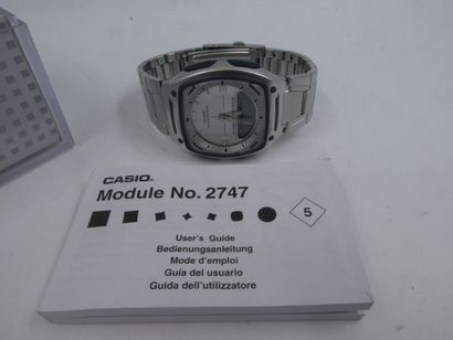 null CASIO Module No.2747 une montre bracelet acier ILLUMINATOR WR 50M TEN MEMO ...