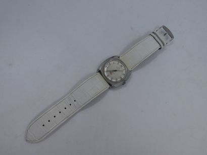 null Mondia Automatic montre bracelet avec bracelet en cuir blanc, années 1970, en...