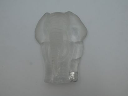 null Mats JONASSON (Né en 1945 - Suède), presse-papiers figurant un éléphant en cristal,...