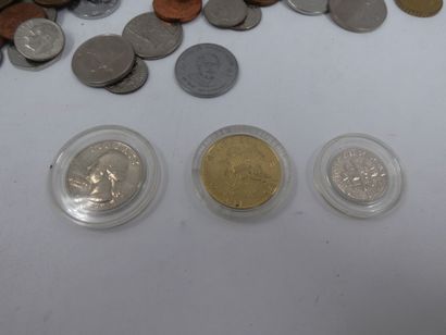 null LOT de pièces de monnaie dont trois pour le bicentenaire 1776-1996