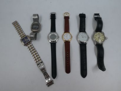 null LOT de quatre montres bracelet homme quartz, GUY de Vintal, VUILLERMIN REGNIER,...
