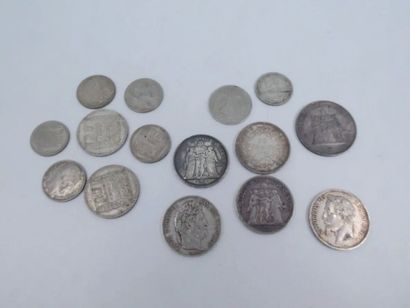 null LOT pièces de monnaie de collection en argent, 256 gr environ