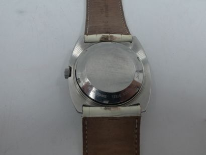 null Mondia Automatic montre bracelet avec bracelet en cuir blanc, années 1970, en...