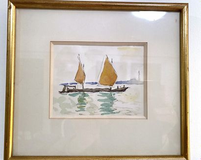 null MARQUET Albert (1872-1939)

"Marine"

aquarelle sur papier, 8,5 x 10,5 cm à...