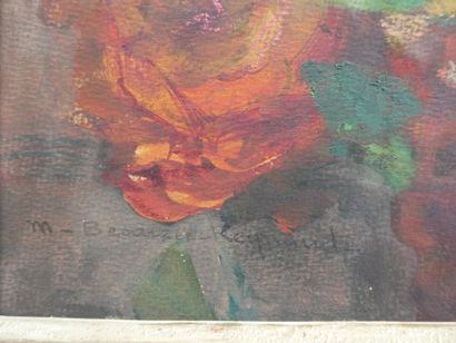 null BEAUZÉE-REYNAUD Marguerite (1894-1985) , "Etude de roses", peinture sèche signée...