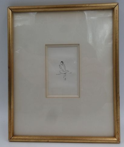 null MARQUET Albert (1872-1939) 

"Personnage assis"

encre sur papier, 7,5 x 5 cm...