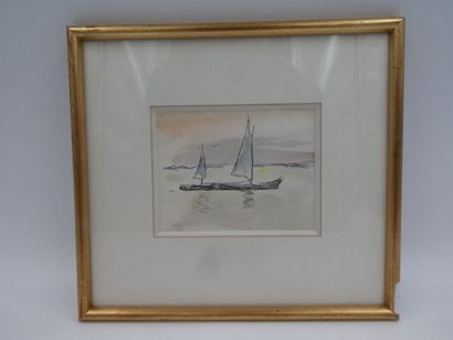 null MARQUET Albert (1872-1939) 

"Marine"

aquarelle sur papier, 8,5 x 10,5 cm à...