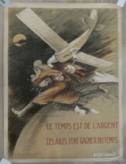 null VILLA Georges (1883-1965), LE TEMPS EST DE L'ARGENT LES AILES FONT GAGNER DU...