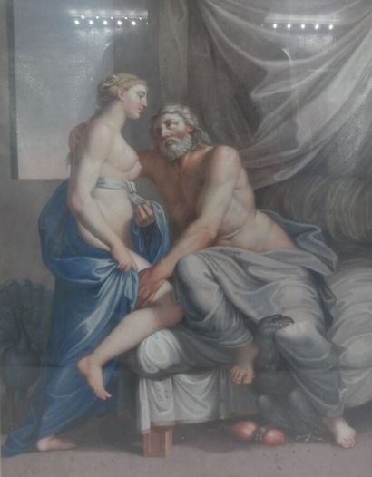 null École du 18ème siècle, d'après Annibale CARRACHE (1560-1609), "Jupiter et Junon",...