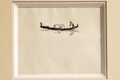 null MARQUET Albert (1872-1939) 

"Gondole"

encre sur papier, 8,5 x 10 cm à vue

figure...