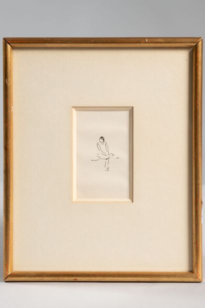 null MARQUET Albert (1872-1939) 

"Personnage assis"

encre sur papier, 7,5 x 5 cm...