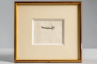 null MARQUET Albert (1872-1939) 

"Gondole"

encre sur papier, 8,5 x 10 cm à vue

figure...