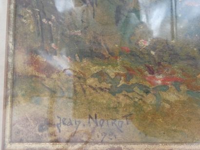 null NOIROT Jean (1887-1963), "Paysage animé" aquarelle signée et datée 1921 en bas...