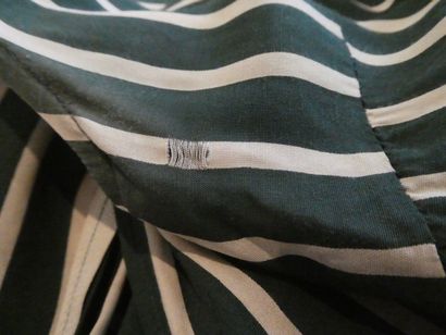 null BONPOINT green striped sleeveless dress, beige viscose, T 3 (small wear under...