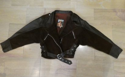 null DANIEL ADVENTURES brown leather jacket woman T 36