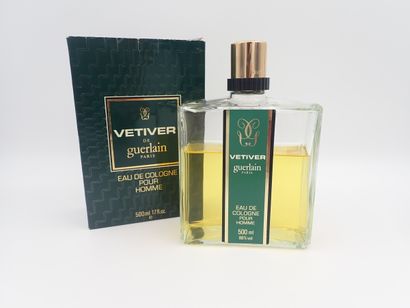 null GUERLAIN, year 1959, Vetiver, bottle containing 500 ml of eau de cologne op...
