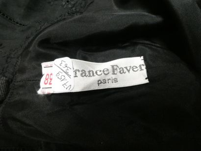 null France FAVER circa 1975 - Long dress with crossed straps in the back in black...