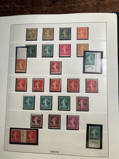 null Belle collection de timbres de France en 11 albums LINDNER de 1849 à 2007 très...