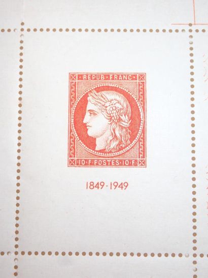 null Bloc "Citex" de 10 timbres 1849/1949