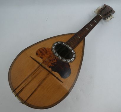 null FRATELLI TASSINARI Naples 1895 une mandoline napolitaine avec une housse de...