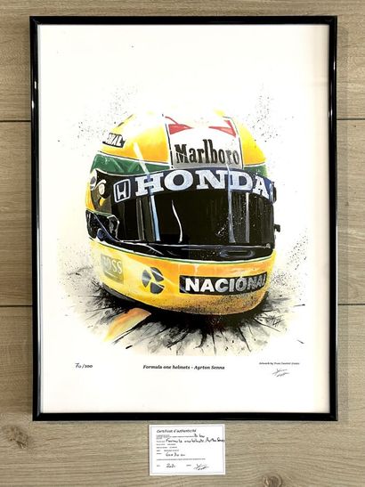 null Impression sur Papier Digital de l'oeuvre acrylique «Ayrton Senna» de Yvan Courtet...