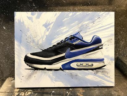 null Acrylique sur toile «NIKE AIR MAX BW - legendary sneakers» oeuvre originale...