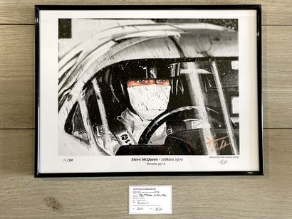 null Impression sur Papier Digital de l'oeuvre acrylique «Steve McQueen - Le Mans...