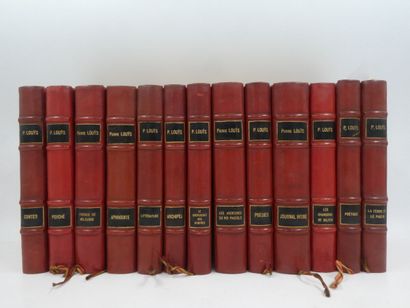 null LOUYS (Pierre). oeuvres. Paris, Éditions Montaigne, 1929-1930. 13 volumes, demi-chagrin...
